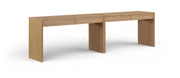 Avro Cane, Solid Wood And Oak Veneer 2pc. Desk in Natural - 77051Natural-T-2PC