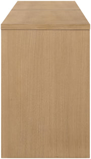 Avro Cane, Solid Wood And Oak Veneer 2pc. Desk in Natural - 77051Natural-T-2PC