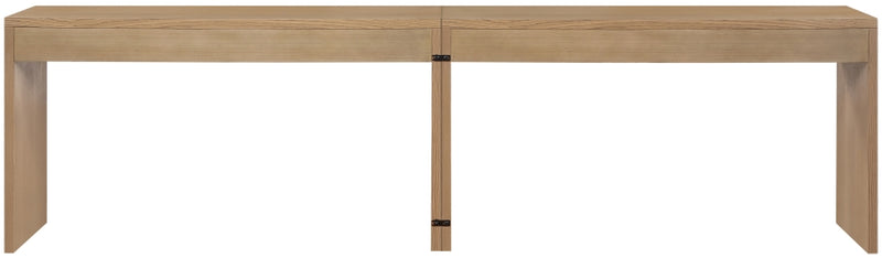 Avro Cane, Solid Wood And Oak Veneer 2pc. Desk in Natural - 77051Natural-T-2PC