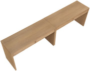 Avro Cane, Solid Wood And Oak Veneer 2pc. Desk in Natural - 77051Natural-T-2PC