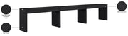 Avro Cane, Solid Wood And Oak Veneer 3pc. Desk in Black - 77051Black-T-3PC