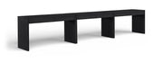 Avro Cane, Solid Wood And Oak Veneer 3pc. Desk in Black - 77051Black-T-3PC