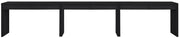 Avro Cane, Solid Wood And Oak Veneer 3pc. Desk in Black - 77051Black-T-3PC