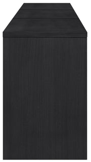 Avro Cane, Solid Wood And Oak Veneer 3pc. Desk in Black - 77051Black-T-3PC
