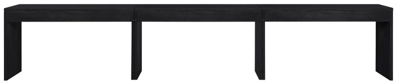 Avro Cane, Solid Wood And Oak Veneer 3pc. Desk in Black - 77051Black-T-3PC
