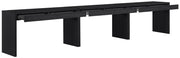 Avro Cane, Solid Wood And Oak Veneer 3pc. Desk in Black - 77051Black-T-3PC