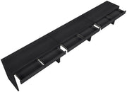 Avro Cane, Solid Wood And Oak Veneer 3pc. Desk in Black - 77051Black-T-3PC