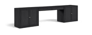 Avro Cane, Solid Wood And Oak Veneer 3pc. Desk in Black - 77073Black-T