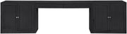 Avro Cane, Solid Wood And Oak Veneer 3pc. Desk in Black - 77073Black-T
