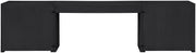 Avro Cane, Solid Wood And Oak Veneer 3pc. Desk in Black - 77073Black-T