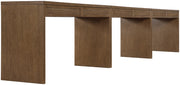 Avro Cane, Solid Wood And Oak Veneer 3pc. Desk in Brown - 77051Brown-T-3PC