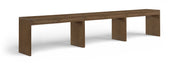 Avro Cane, Solid Wood And Oak Veneer 3pc. Desk in Brown - 77051Brown-T-3PC