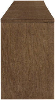 Avro Cane, Solid Wood And Oak Veneer 3pc. Desk in Brown - 77051Brown-T-3PC