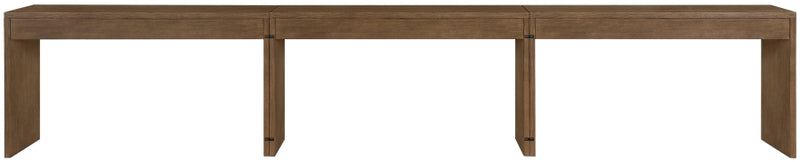 Avro Cane, Solid Wood And Oak Veneer 3pc. Desk in Brown - 77051Brown-T-3PC