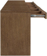 Avro Cane, Solid Wood And Oak Veneer 3pc. Desk in Brown - 77051Brown-T-3PC