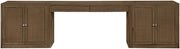 Avro Cane, Solid Wood And Oak Veneer 3pc. Desk in Brown - 77073Brown-T