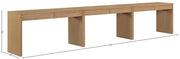Avro Cane, Solid Wood And Oak Veneer 3pc. Desk in Natural - 77051Natural-T-3PC
