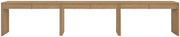 Avro Cane, Solid Wood And Oak Veneer 3pc. Desk in Natural - 77051Natural-T-3PC