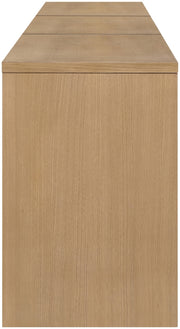 Avro Cane, Solid Wood And Oak Veneer 3pc. Desk in Natural - 77051Natural-T-3PC