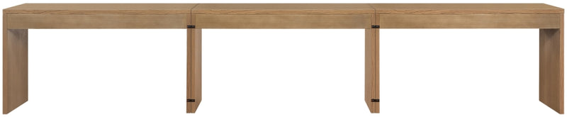 Avro Cane, Solid Wood And Oak Veneer 3pc. Desk in Natural - 77051Natural-T-3PC