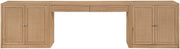 Avro Cane, Solid Wood And Oak Veneer 3pc. Desk in Natural - 77073Natural-T