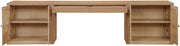 Avro Cane, Solid Wood And Oak Veneer 3pc. Desk in Natural - 77073Natural-T