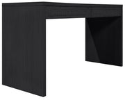 Avro Cane, Solid Wood And Oak Veneer Desk in Black - 77051Black-T