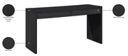 Avro Cane, Solid Wood And Oak Veneer Desk in Black - 77051Black-T
