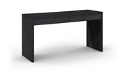 Avro Cane, Solid Wood And Oak Veneer Desk in Black - 77051Black-T