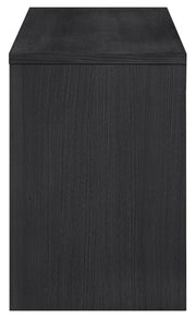 Avro Cane, Solid Wood And Oak Veneer Desk in Black - 77051Black-T