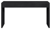 Avro Cane, Solid Wood And Oak Veneer Desk in Black - 77051Black-T