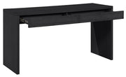 Avro Cane, Solid Wood And Oak Veneer Desk in Black - 77051Black-T