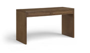 Avro Cane, Solid Wood And Oak Veneer Desk in Brown - 77051Brown-T