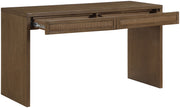 Avro Cane, Solid Wood And Oak Veneer Desk in Brown - 77051Brown-T
