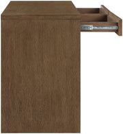 Avro Cane, Solid Wood And Oak Veneer Desk in Brown - 77051Brown-T