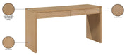 Avro Cane, Solid Wood And Oak Veneer Desk in Natural - 77051Natural-T