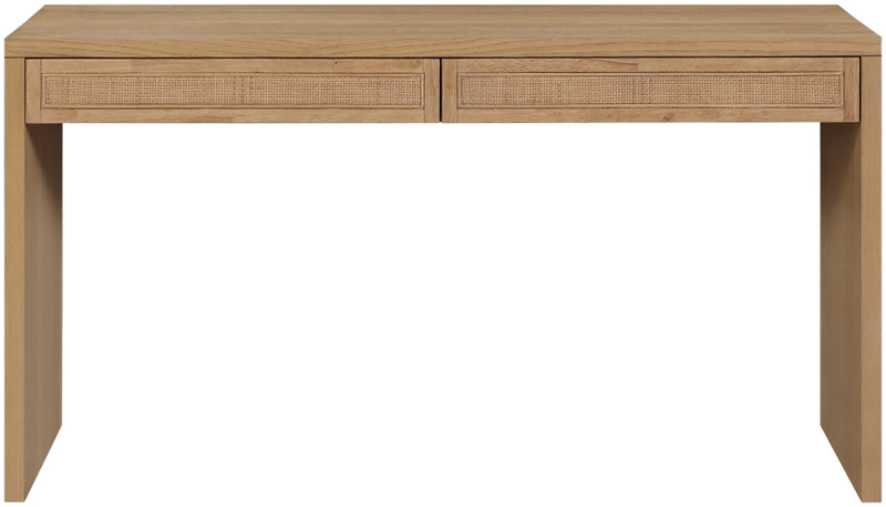 Avro Cane, Solid Wood And Oak Veneer Desk in Natural - 77051Natural-T