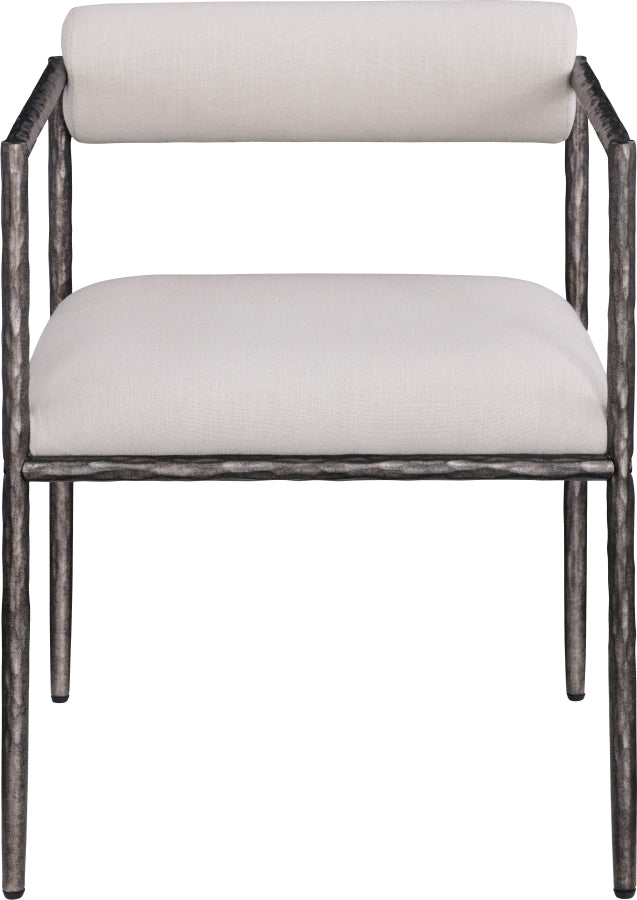 Axis Linen Textured Fabric Upholstered Dining Chair in Beige, Set of 2 - 88090Beige-C