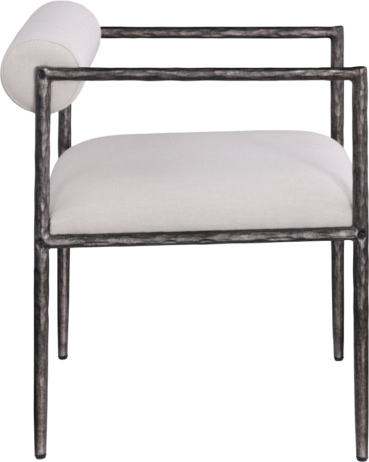 Axis Linen Textured Fabric Upholstered Dining Chair in Beige, Set of 2 - 88090Beige-C