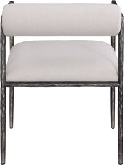 Axis Linen Textured Fabric Upholstered Dining Chair in Beige, Set of 2 - 88090Beige-C