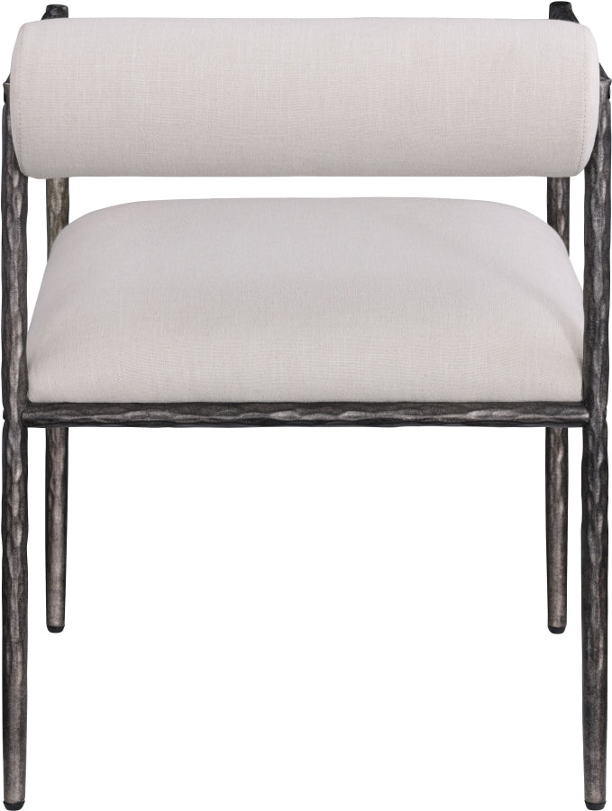 Axis Linen Textured Fabric Upholstered Dining Chair in Beige, Set of 2 - 88090Beige-C