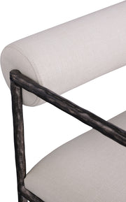 Axis Linen Textured Fabric Upholstered Dining Chair in Beige, Set of 2 - 88090Beige-C