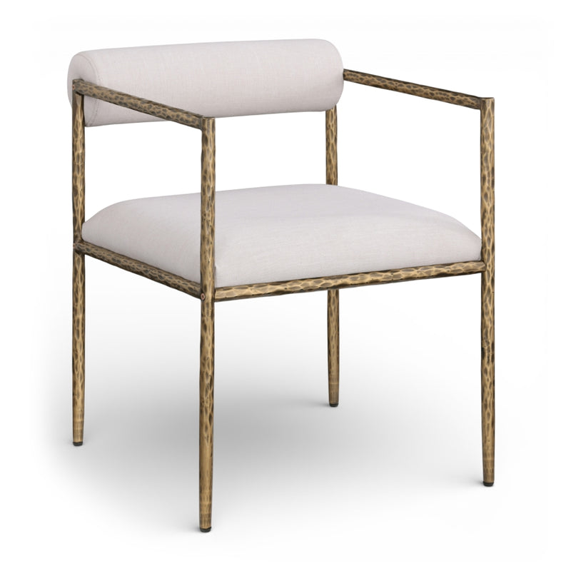 Axis Linen Textured Fabric Upholstered Dining Chair in Beige, Set of 2 - 88097Beige-C