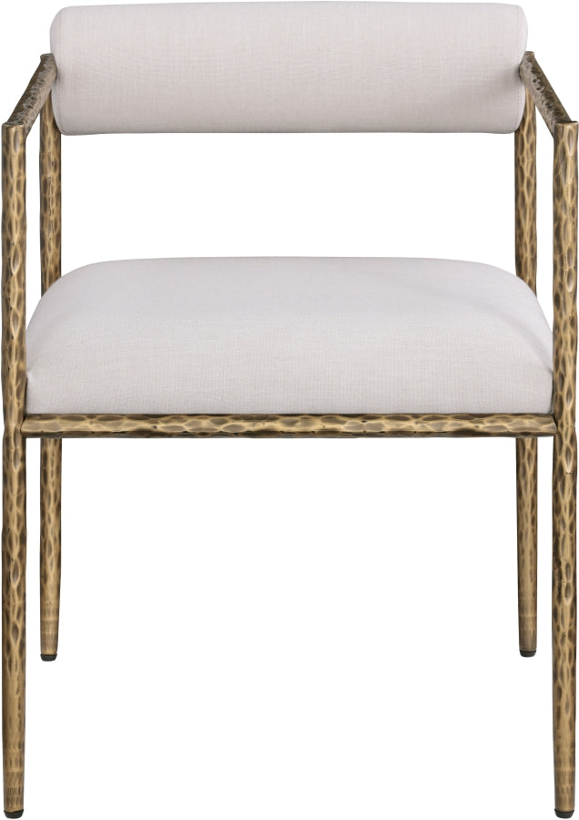 Axis Linen Textured Fabric Upholstered Dining Chair in Beige, Set of 2 - 88097Beige-C