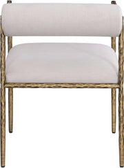 Axis Linen Textured Fabric Upholstered Dining Chair in Beige, Set of 2 - 88097Beige-C