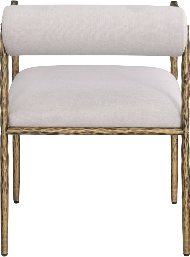 Axis Linen Textured Fabric Upholstered Dining Chair in Beige, Set of 2 - 88097Beige-C