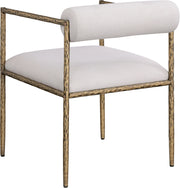 Axis Linen Textured Fabric Upholstered Dining Chair in Beige, Set of 2 - 88097Beige-C