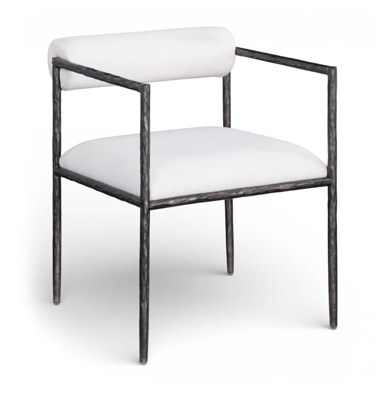 Axis Linen Textured Fabric Upholstered Dining Chair in Cream, Set of 2 - 88090Cream-C