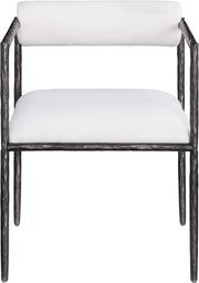 Axis Linen Textured Fabric Upholstered Dining Chair in Cream, Set of 2 - 88090Cream-C