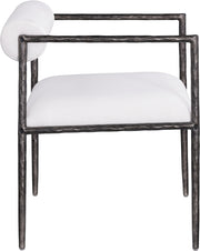 Axis Linen Textured Fabric Upholstered Dining Chair in Cream, Set of 2 - 88090Cream-C